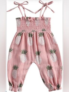 NWOT Pink Pineapple Baby Jumper